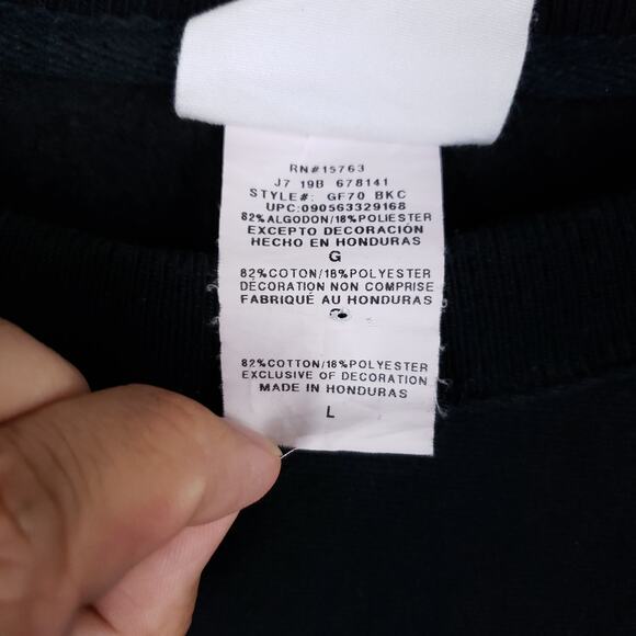 Vintage Champion Men's Embroidered Reverse Weave Pullover Sweatshirt Large Black - Picture 5 of 9